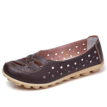 Load image into Gallery viewer, women flats  genuine leather shoes