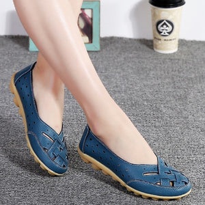 Flats For Women  Comrfort Genuine Leather Flat Shoes Woman
