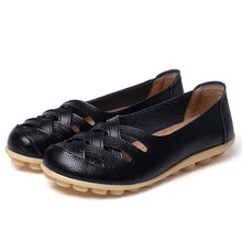 Load image into Gallery viewer, Women Flat Summer Genuine Leather Shoes Woman