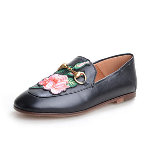Big size 33-43 genuine leather shoes woman